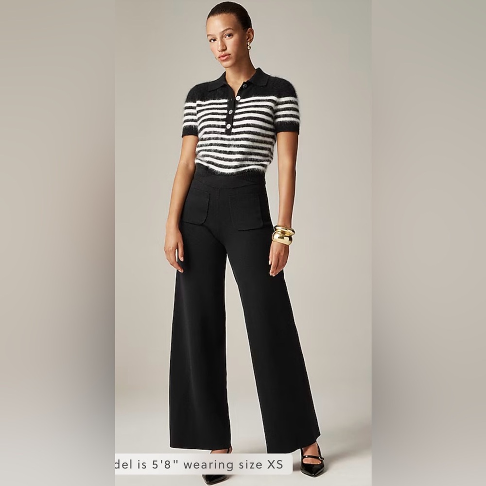 J.Crew Sailor sweater trouser in TENCEL™ lyocell blend in black